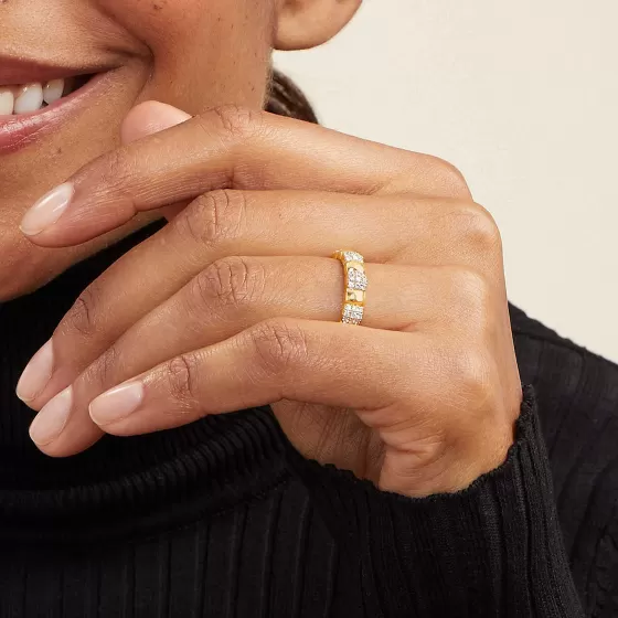 Fashion Pav Diamond Soft Charlotte Ring Rings