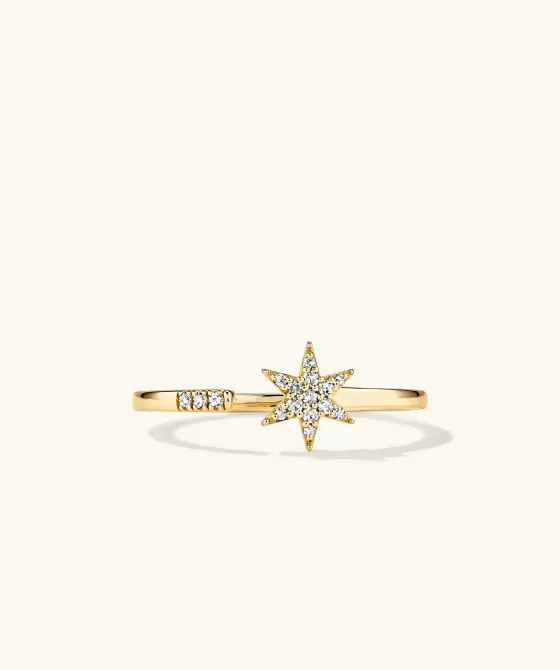 Flash Sale Pav Diamond Star Open Ring Rings