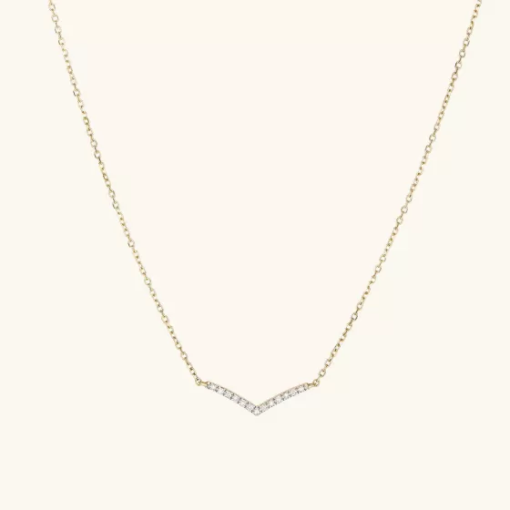 Outlet Pav Diamond Wishbone Necklace Necklaces