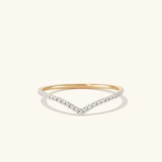 Online Pav Diamond Wishbone Ring Rings