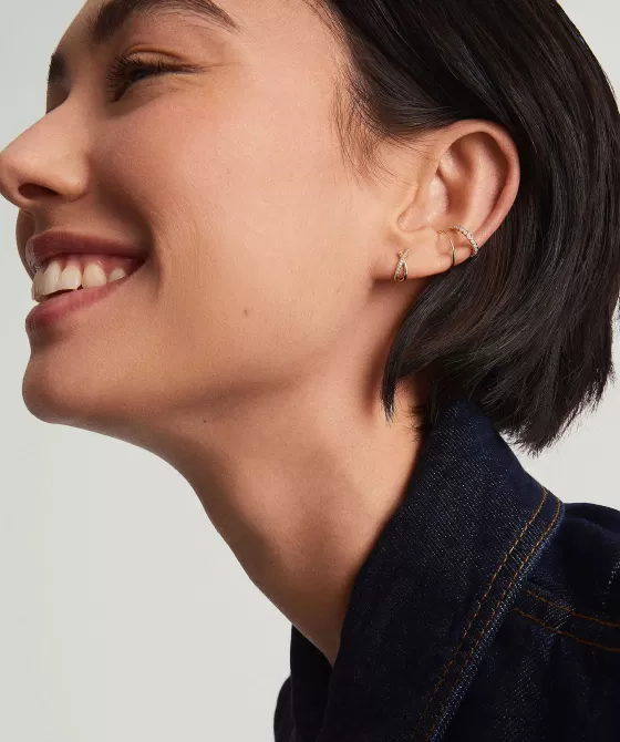 Flash Sale Pav Diamond X Studs Earrings