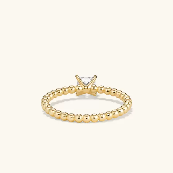 Shop Princess Cut Diamond Bold Beaded Ring Rings