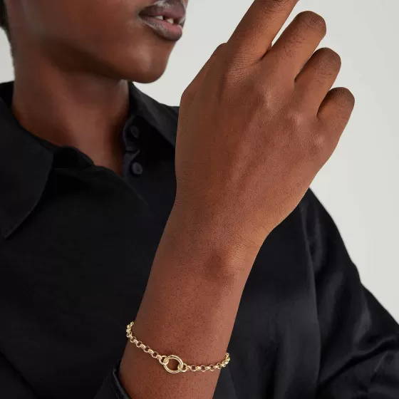 Shop Rolo Chain Charm Bracelet Bracelets