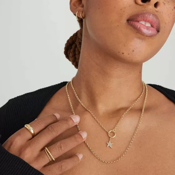 Fashion Rolo Chain Charm Necklace Necklaces