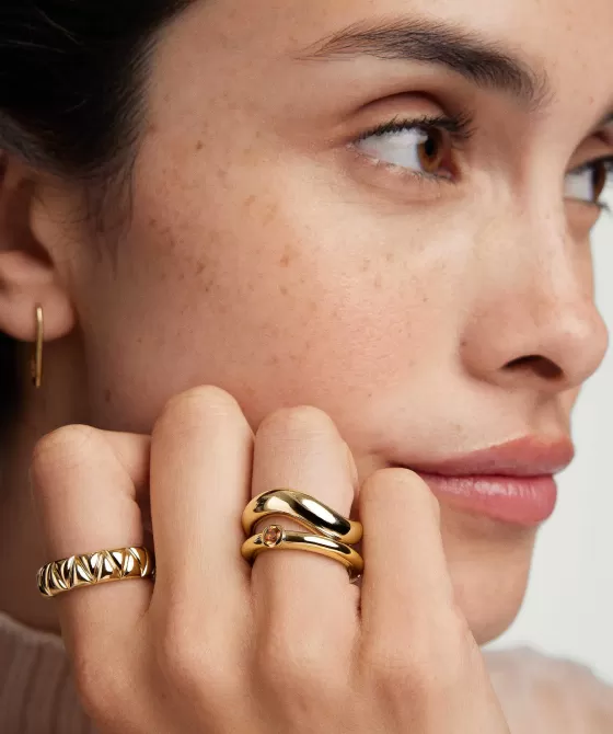 Flash Sale Round Gemstone Stacker Ring Rings