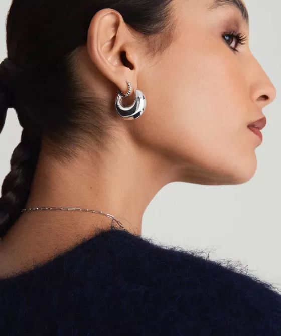 Clearance Sculptural Hoops Earrings