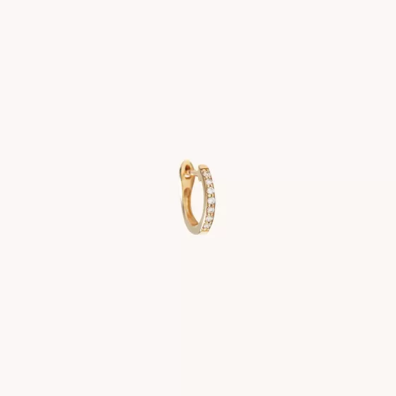 Best Single Diamonds Line Mini Hoop Earrings