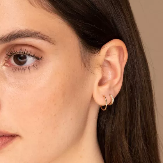 Best Single Diamonds Line Mini Hoop Earrings