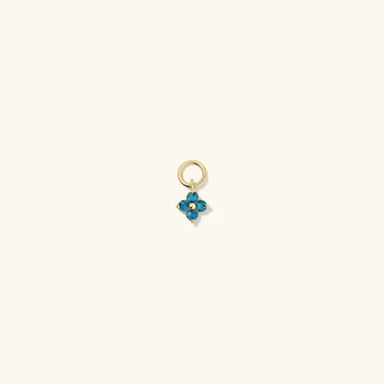 Clearance Single Gemstone Cluster Hoop Charm Earrings