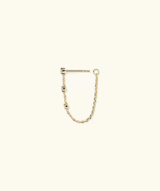 Best Sale Single Mini Diamond Chain Stud Earrings
