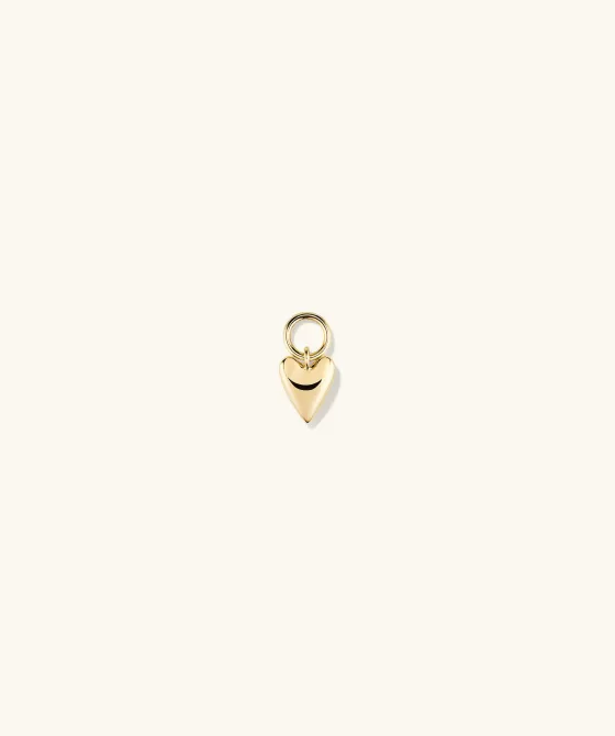 Hot Single Mini Heart Hoop Charm Earrings