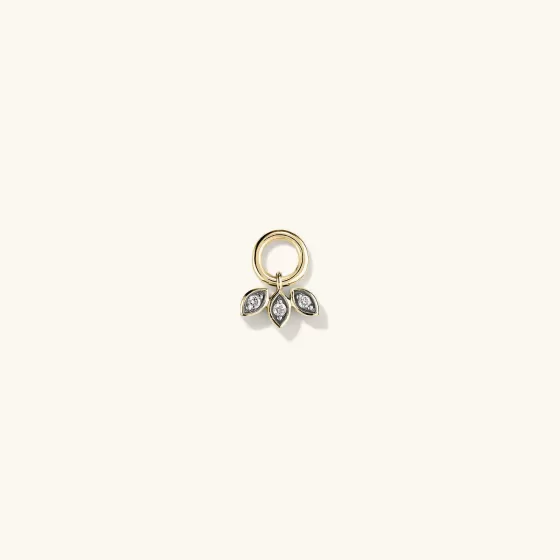 Cheap Single Triple Marquise Diamond Hoop Charm Earrings