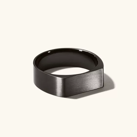 Cheap Slim Rectangular Signet Ring Rings