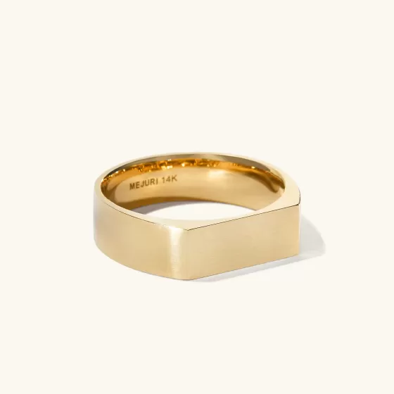 Flash Sale Slim Rectangular Signet Ring Rings