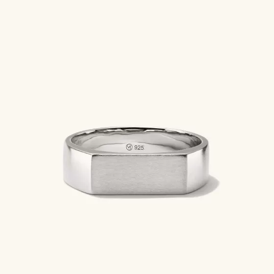 Shop Slim Rectangular Signet Ring Rings