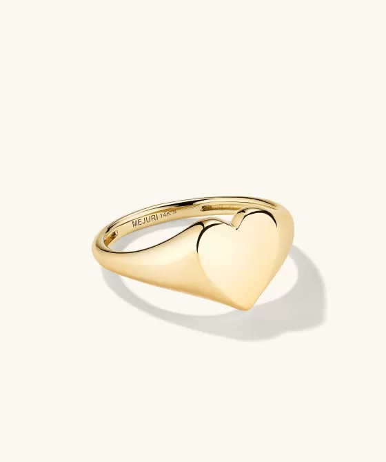 New Small Heart Signet Rings
