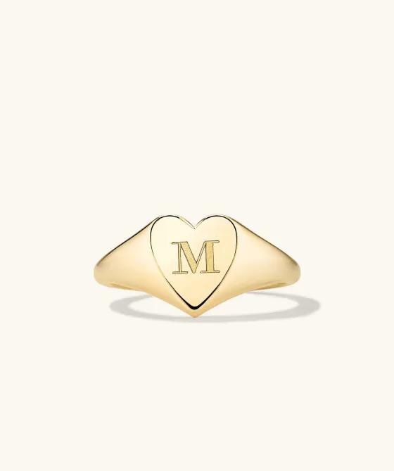New Small Heart Signet Rings