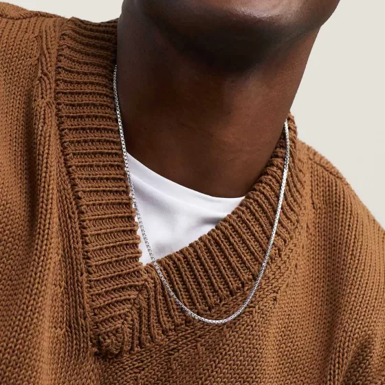 Fashion Square Box Chain Necklace Necklaces