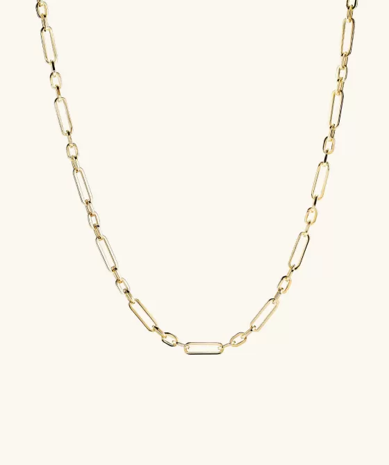Fashion Triple Link Paperclip Chain Charm Necklace Necklaces