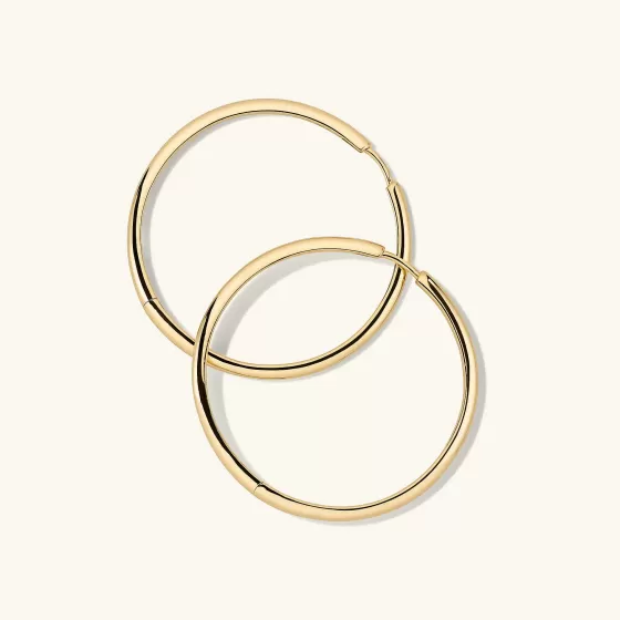 Cheap Tube Oversized Hoops Earrings