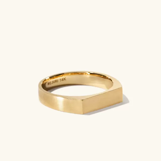 Best Sale Ultra Slim Rectangular Signet Ring Rings