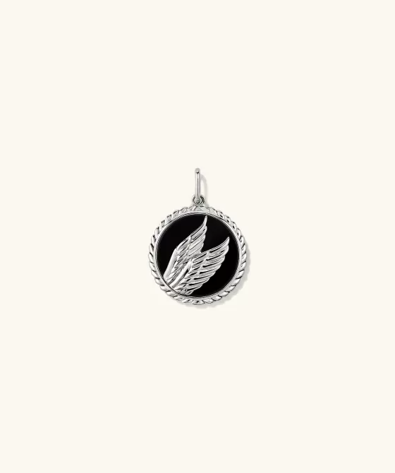 Cheap Victory: Winged Coin Charm Pendant Necklaces
