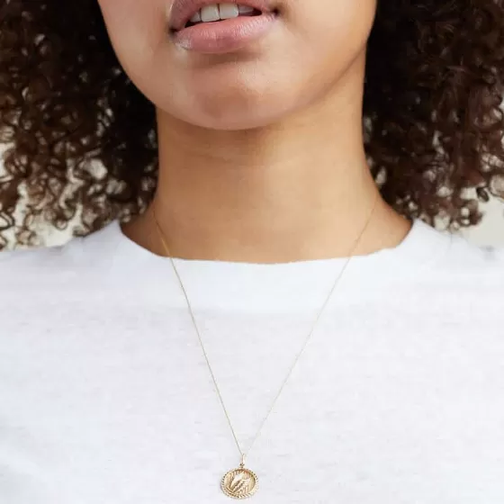 Best Sale Victory: Winged Coin Charm Pendant Necklaces