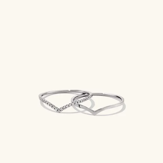 Cheap Wishbone Stacker Set Rings