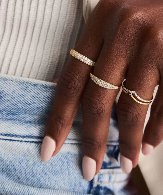 Cheap Wishbone Stacker Set Rings